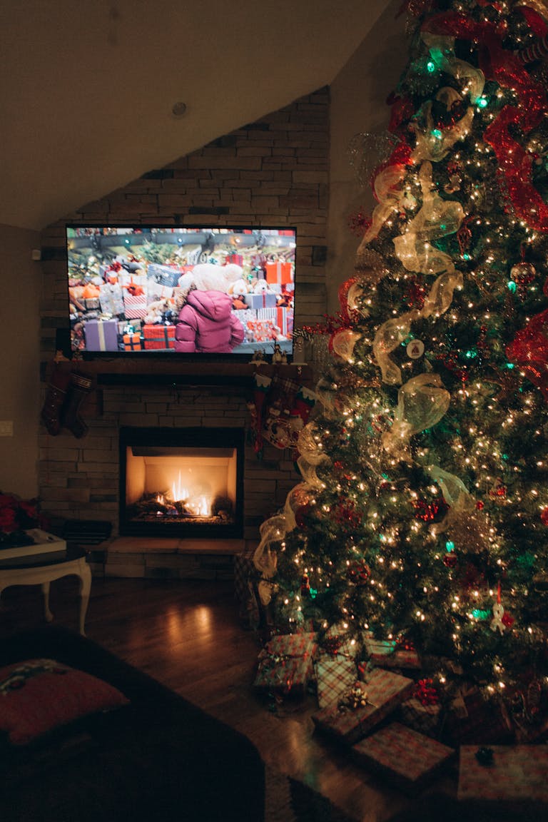 Christmas Movie Night at home