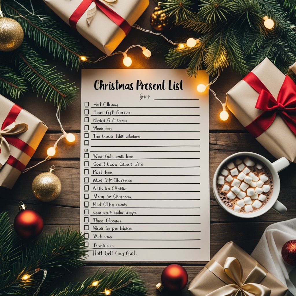 Sticking to a Christmas Present list