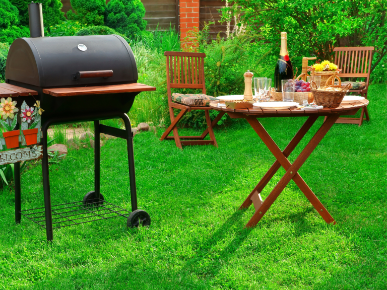 Summer BBQ in a garden