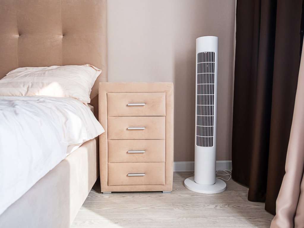 Tower fan bedroom heatwave cool calm budget buys UK summer