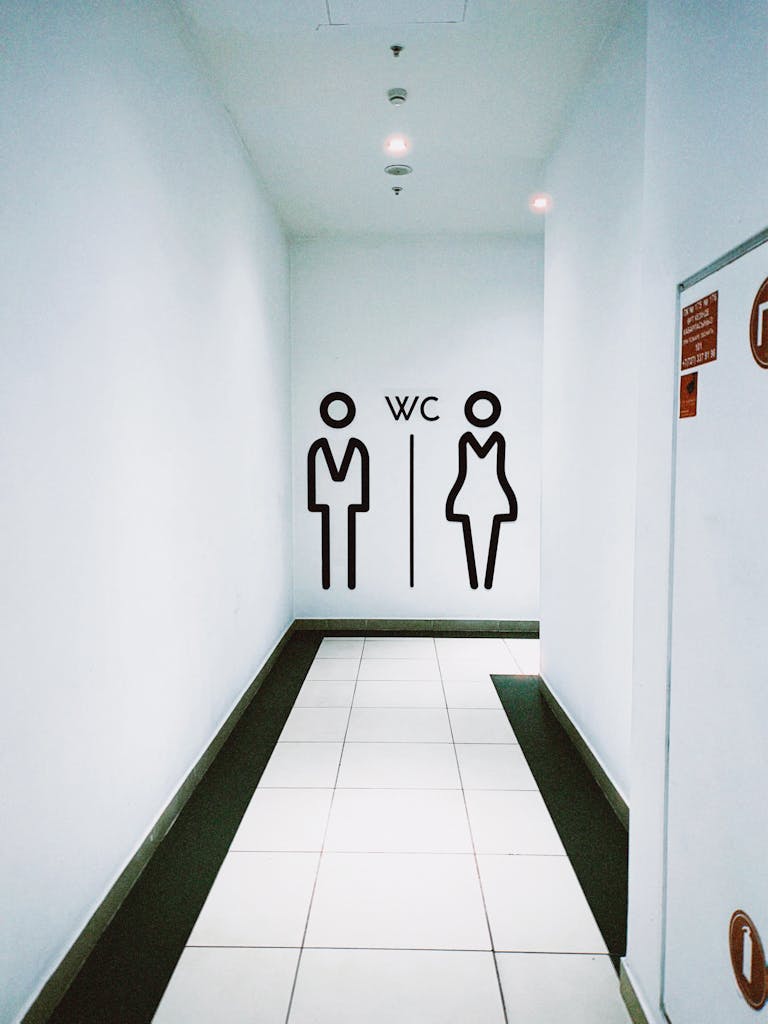 In America bathroom is toilet loo WC in the UK
