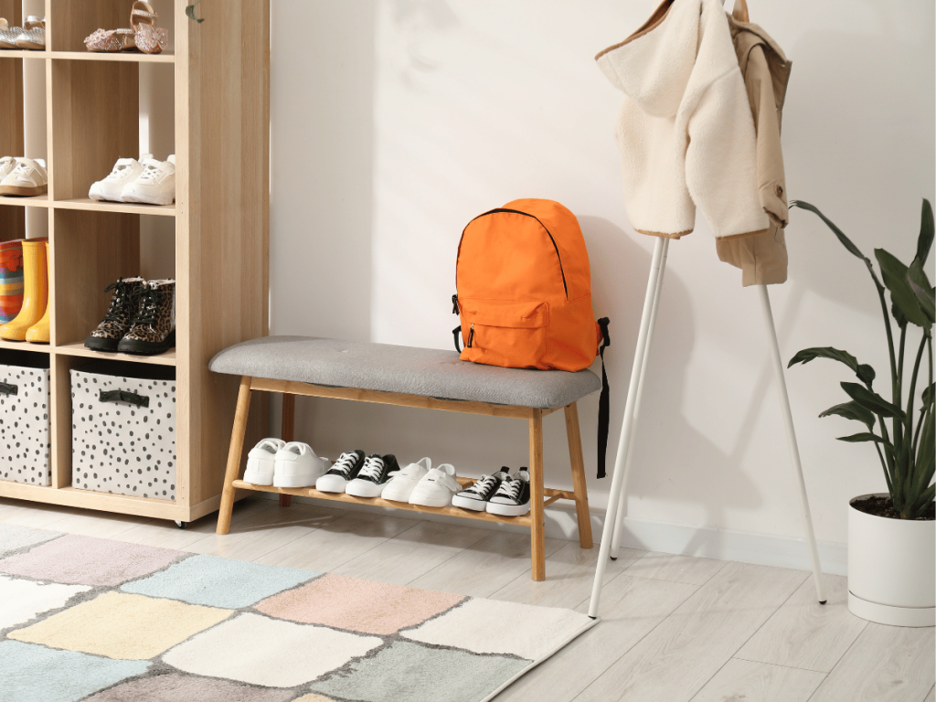 Organised Entryway ready for back to school