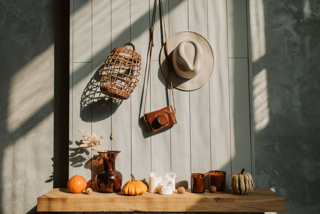 Autumn decorated hallway.